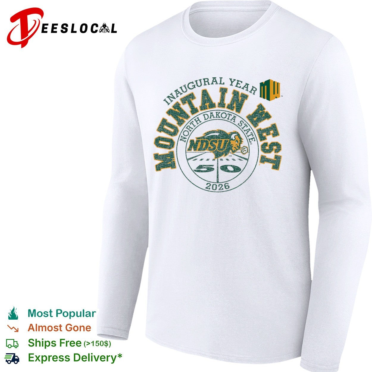 Inaugural Year Mountain West North Dakota State NDSU 2026 50 football shirt
