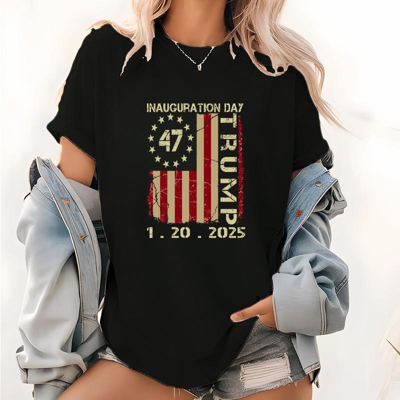 Inauguration - Inspired Trump Tee for Women: "Inauguration Day 47 Trump 1.20.2025" Design Hoodie, Sweatshirt | PodTeesHub.com