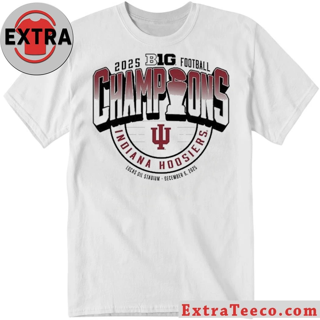 Indiana Football Big 10 Conference Champions Locker Room Lucas Oil Stadium December 6 2025 Shirt
