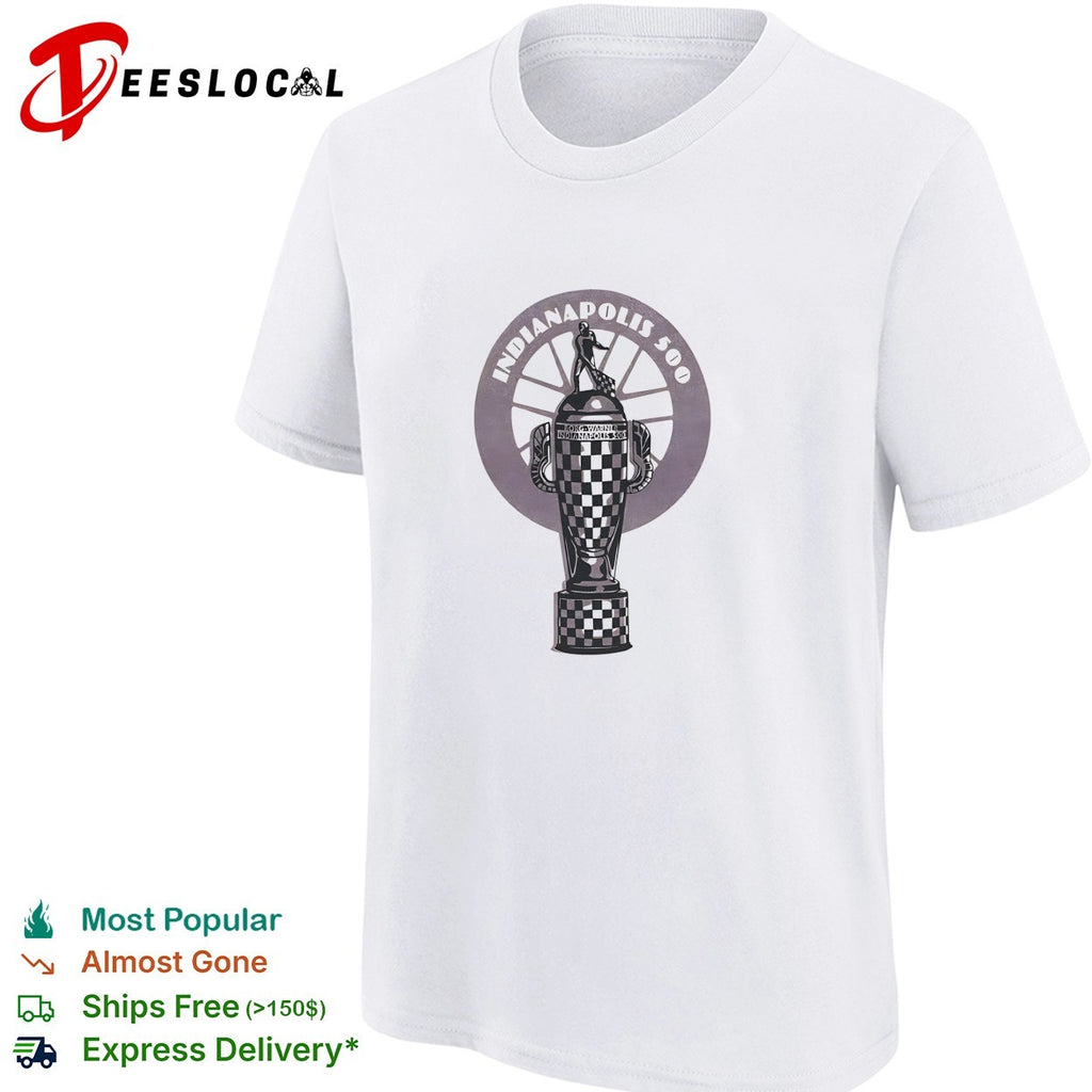 Indianapolis 500 Borg Warner Trophy checkered winner driver shirt