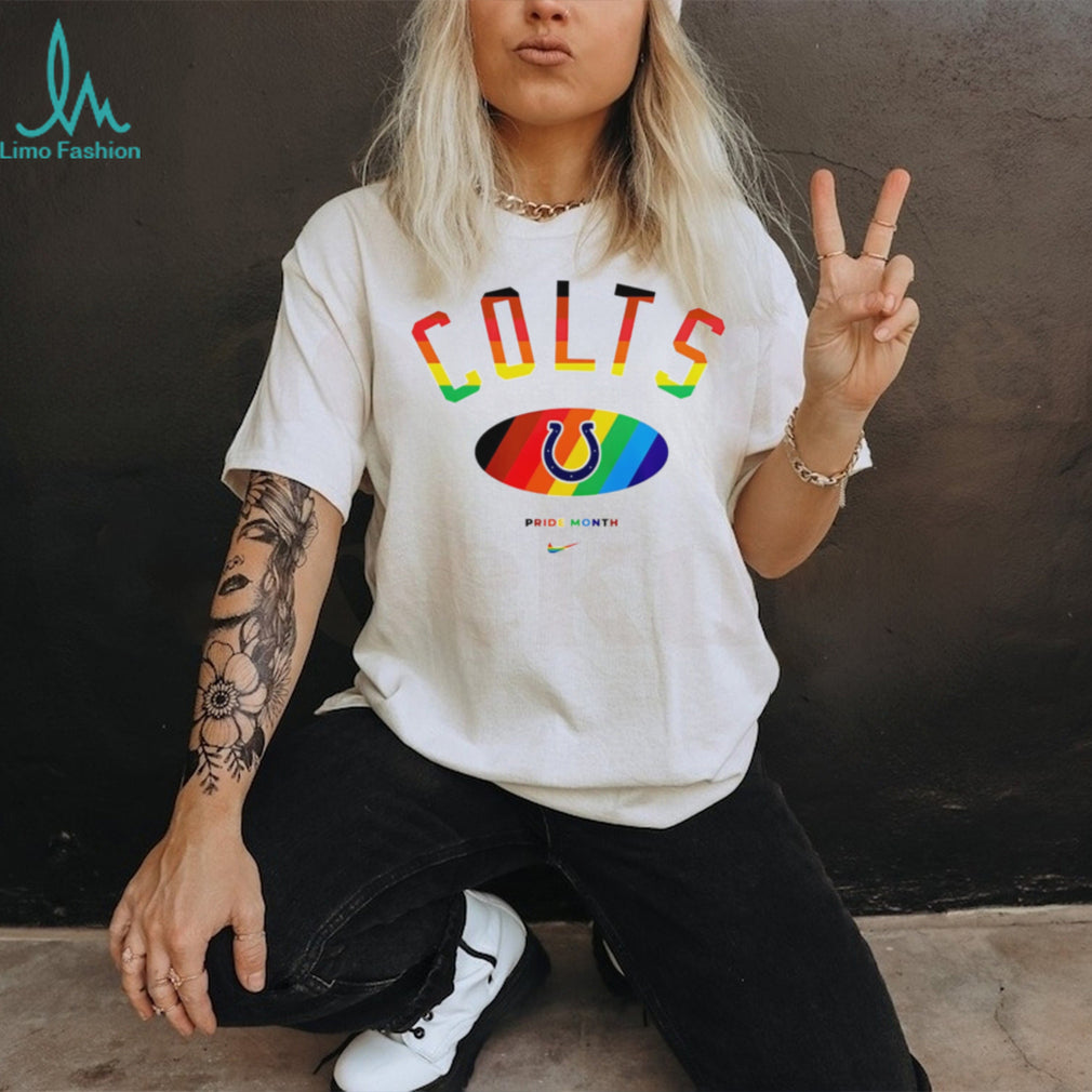 Indianapolis Colts Pride Month Rainbow logo shirt