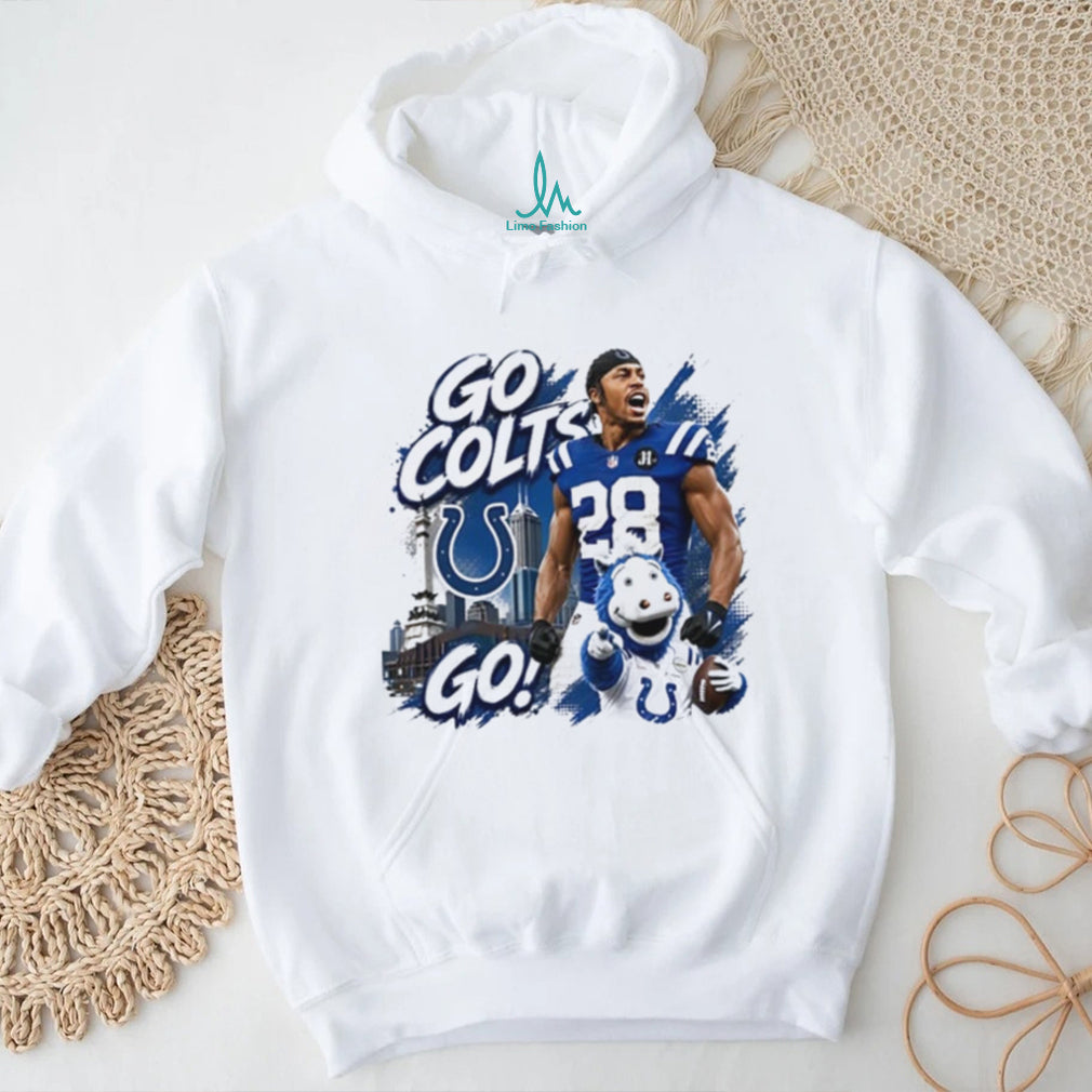 Indianapolis Colts go Colts go Jonathan Taylor and mascot shirt