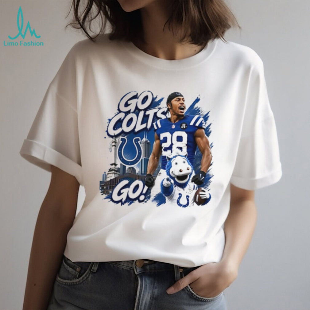 Indianapolis Colts go Colts go Jonathan Taylor and mascot shirt