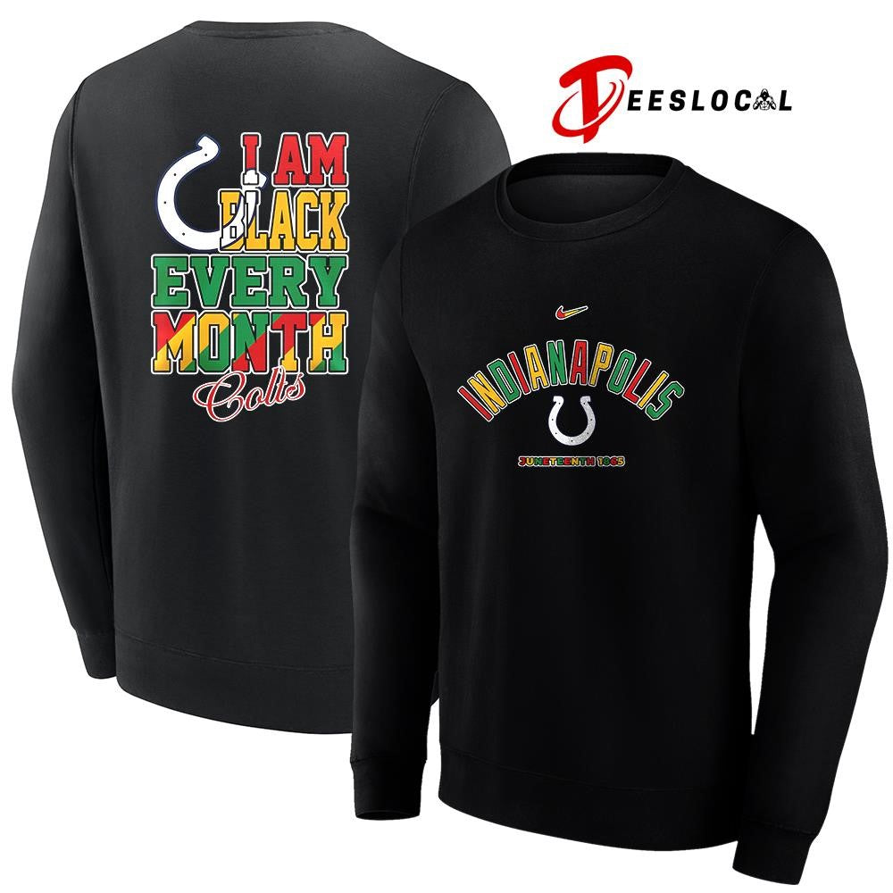 Indianapolis Colts x Juneteeth 1865 I am black every month shirt