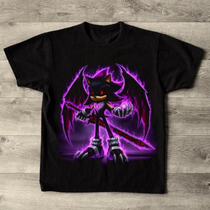 Infernal Shadow T-Shirt, Shadow the Hedgehog Shirt, Sonic Shirt, Unisex Graphic Tees Gothic Grunge Y2k Emo Scene Amity...