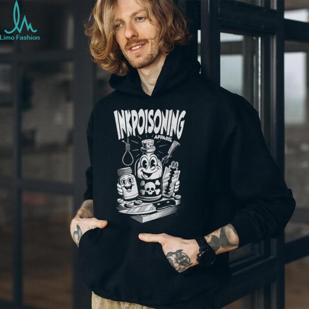 Inkpoisoning Apparel Vintage Cartoon Poison Bottle Graphic Streetwear T Shirt