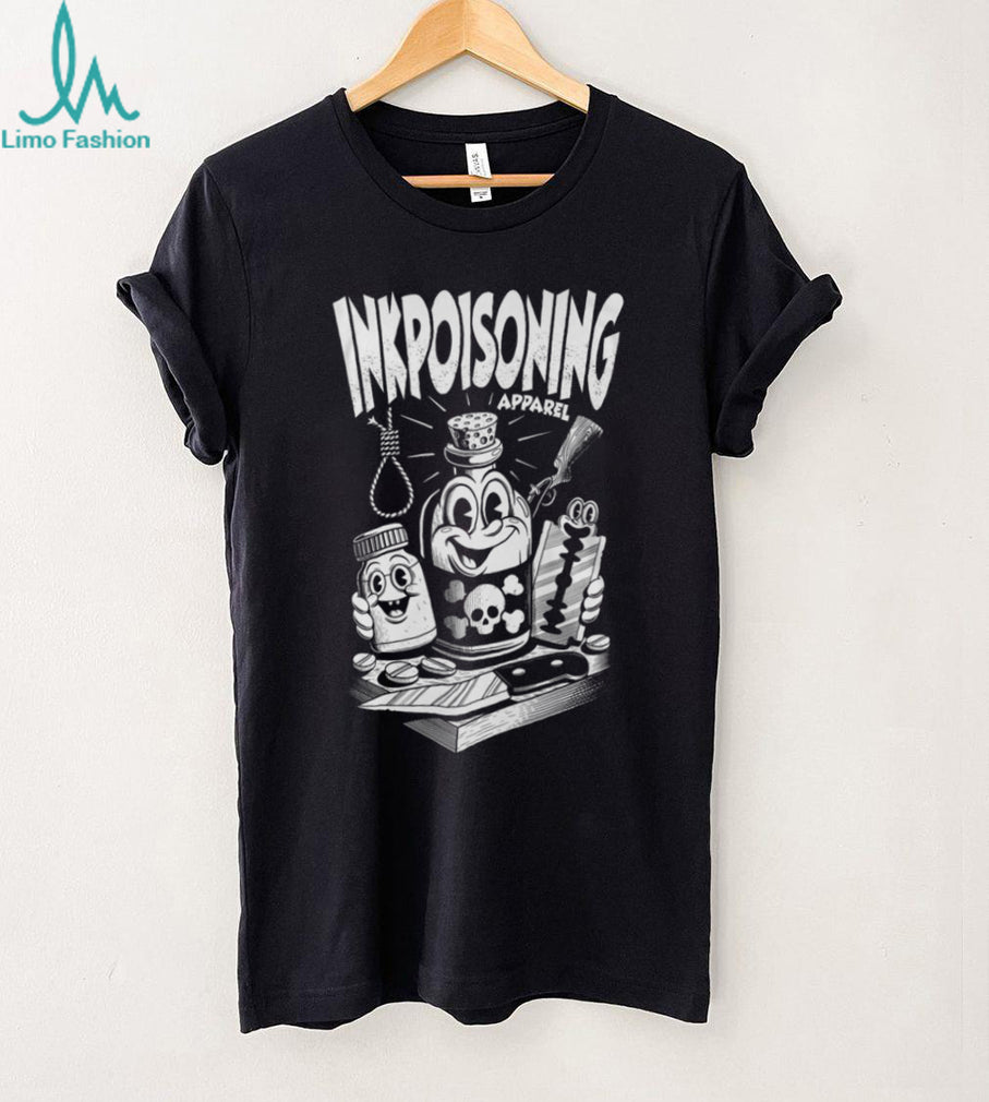 Inkpoisoning Apparel Vintage Cartoon Poison Bottle Graphic Streetwear T Shirt