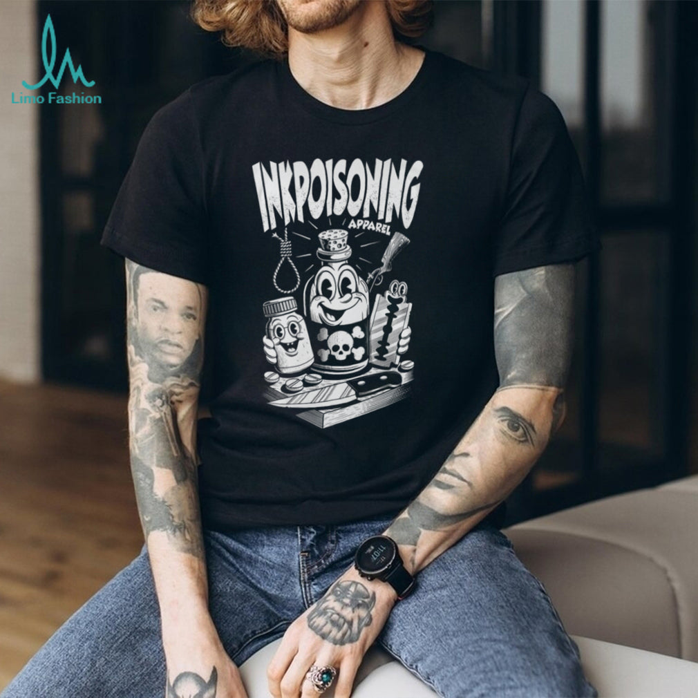 Inkpoisoning Apparel Vintage Cartoon Poison Bottle Graphic Streetwear T Shirt