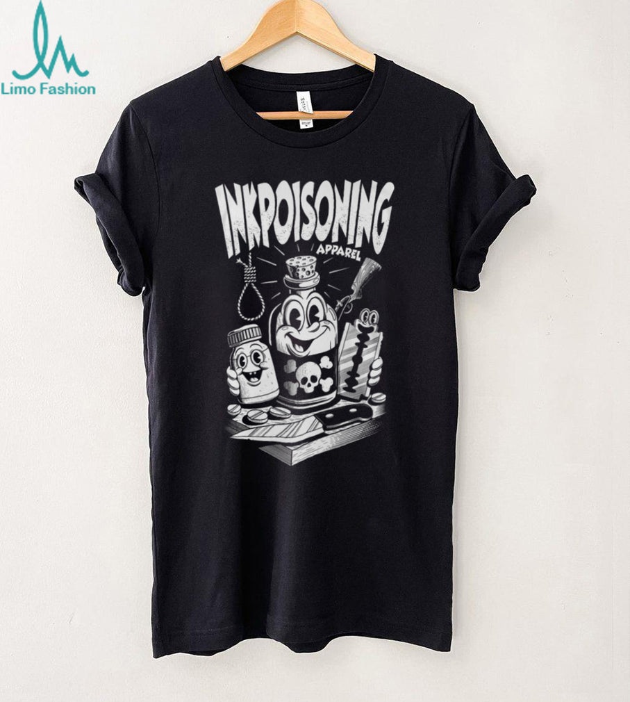Inkpoisoning Apparel Vintage Cartoon Poison Bottle Graphic T Shirt