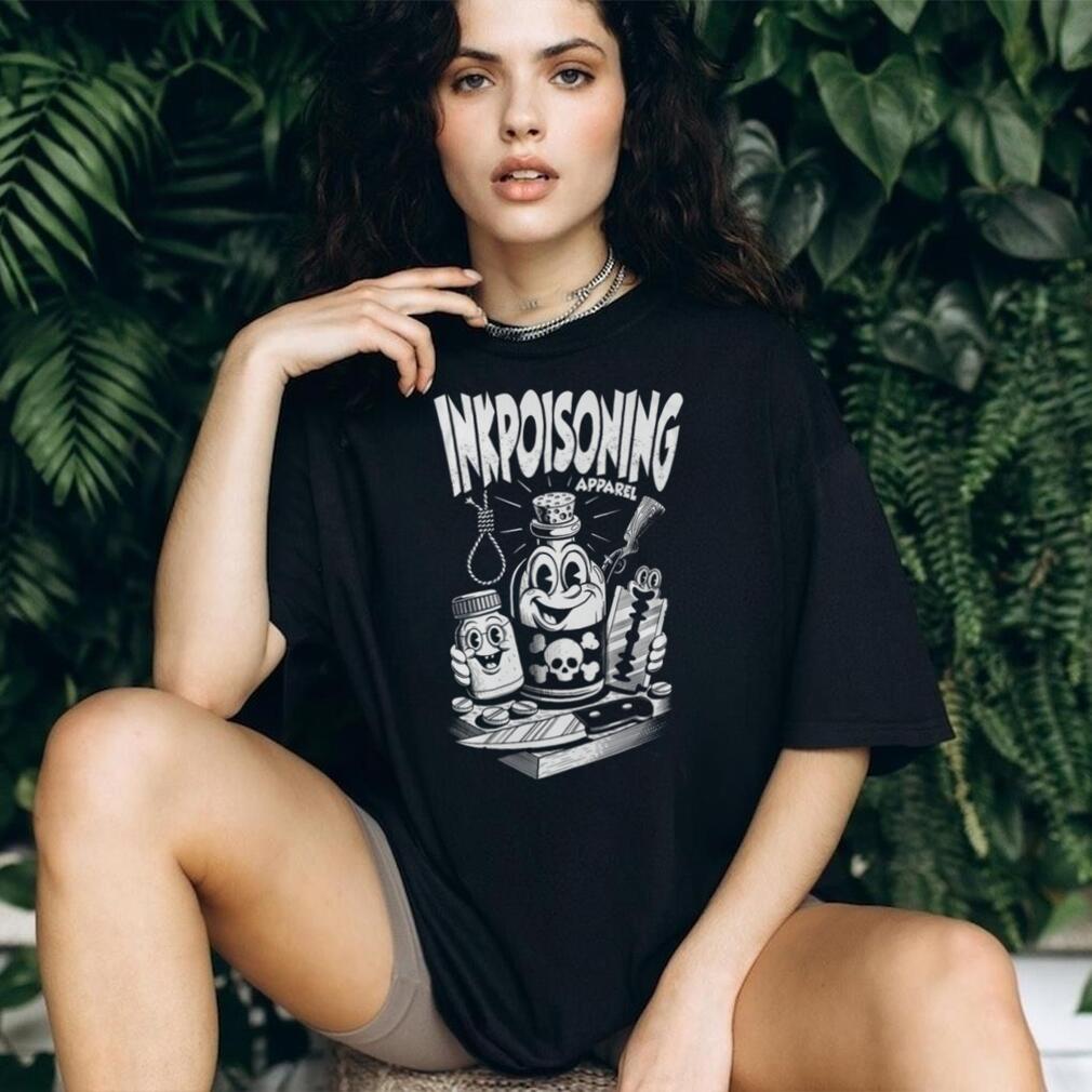 Inkpoisoning Apparel Vintage Cartoon Poison Bottle Graphic T Shirt