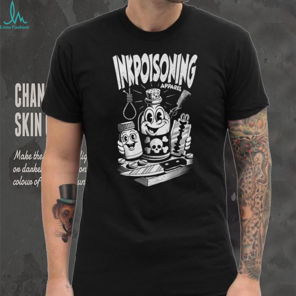 Inkpoisoning Apparel Vintage Cartoon Poison Bottle Graphic T Shirt