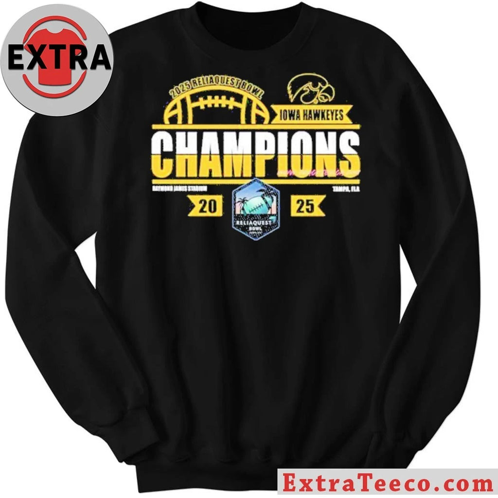 Iowa Hawkeyes 2025 ReliaQuest Bowl Logo T-Shirt