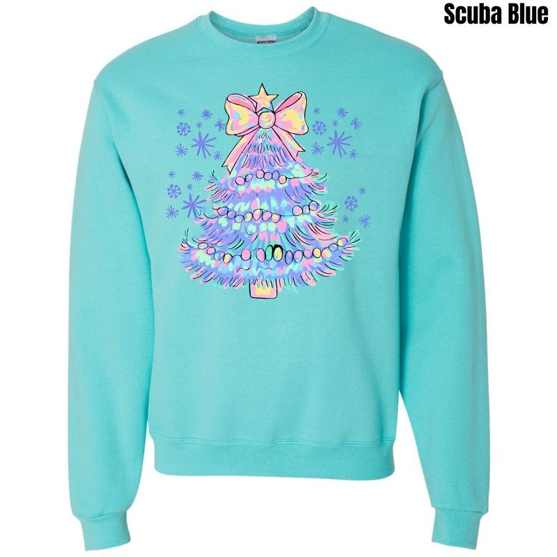 Iridescent Christmas Tree Sweatshirt 'NLB' T-Shirts, Hoodie | PodTeesHub.com