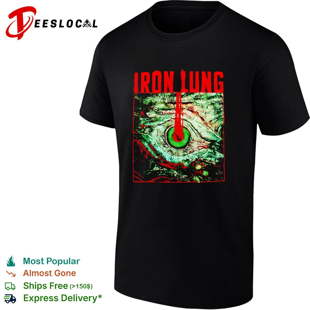 Iron Lung Falling figure within the green eye shirt