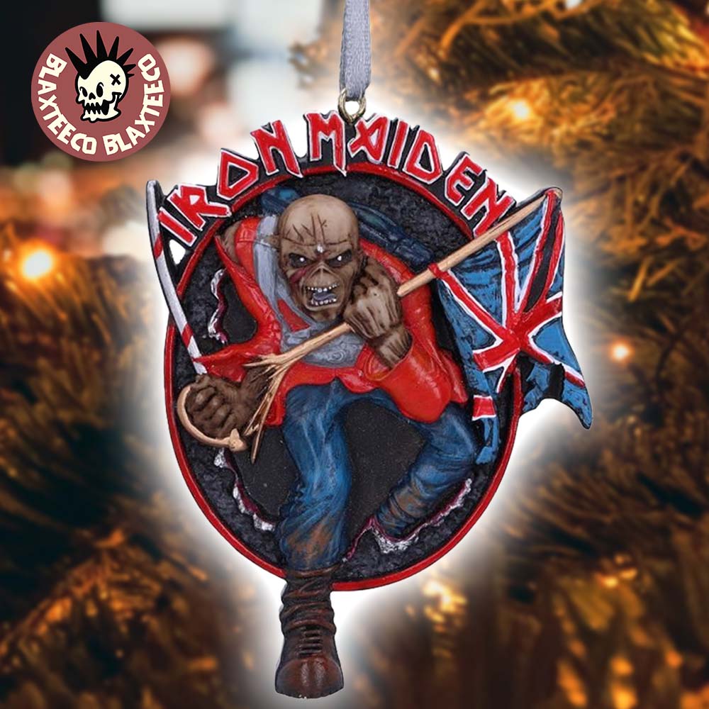Iron Maiden Monsters Of Rock Holiday 2025 The Trooper Hanging Christmas Ornament