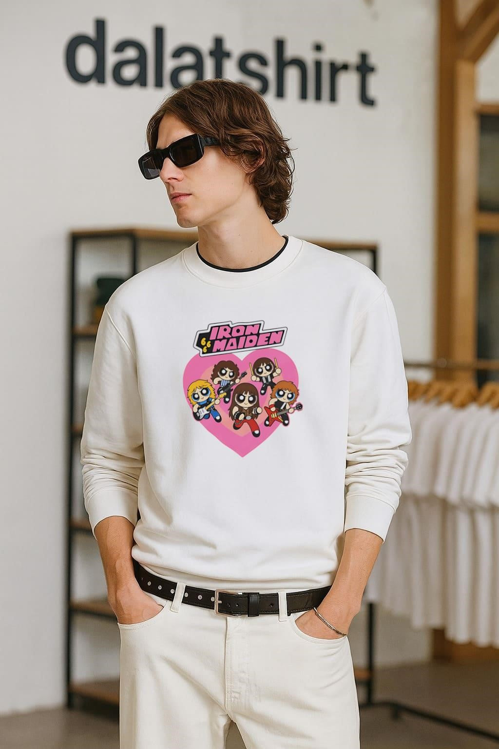 Iron Maiden Powerpuff Girls Style Heart shirt