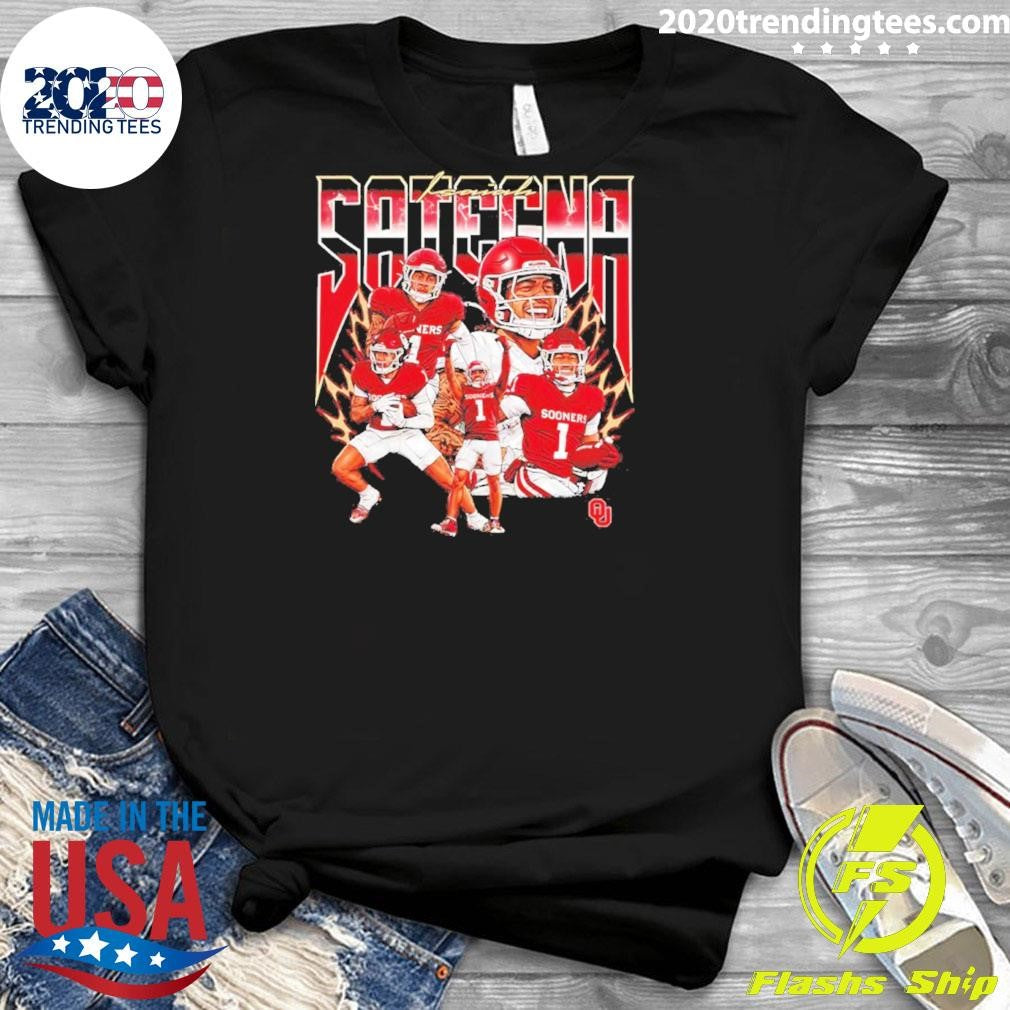 Isaiah Sategna Iii Oklahoma Sooners Football Collage Graphic Shirt