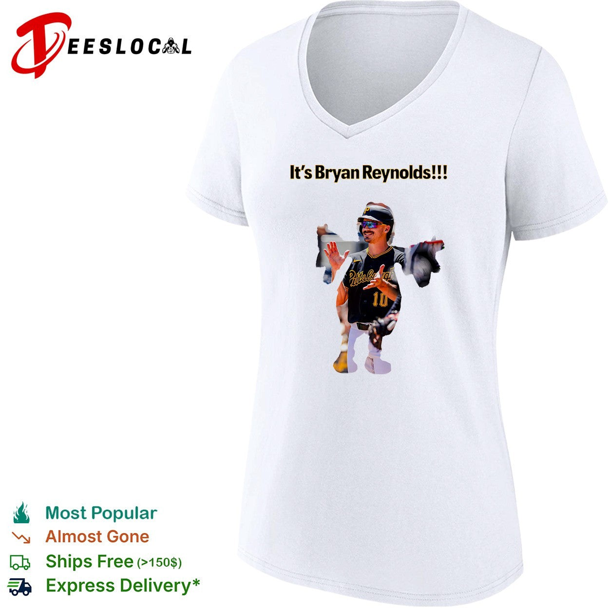 It’s Bryan Reynolds Pittsburgh Pirates player mascot graphic shirt