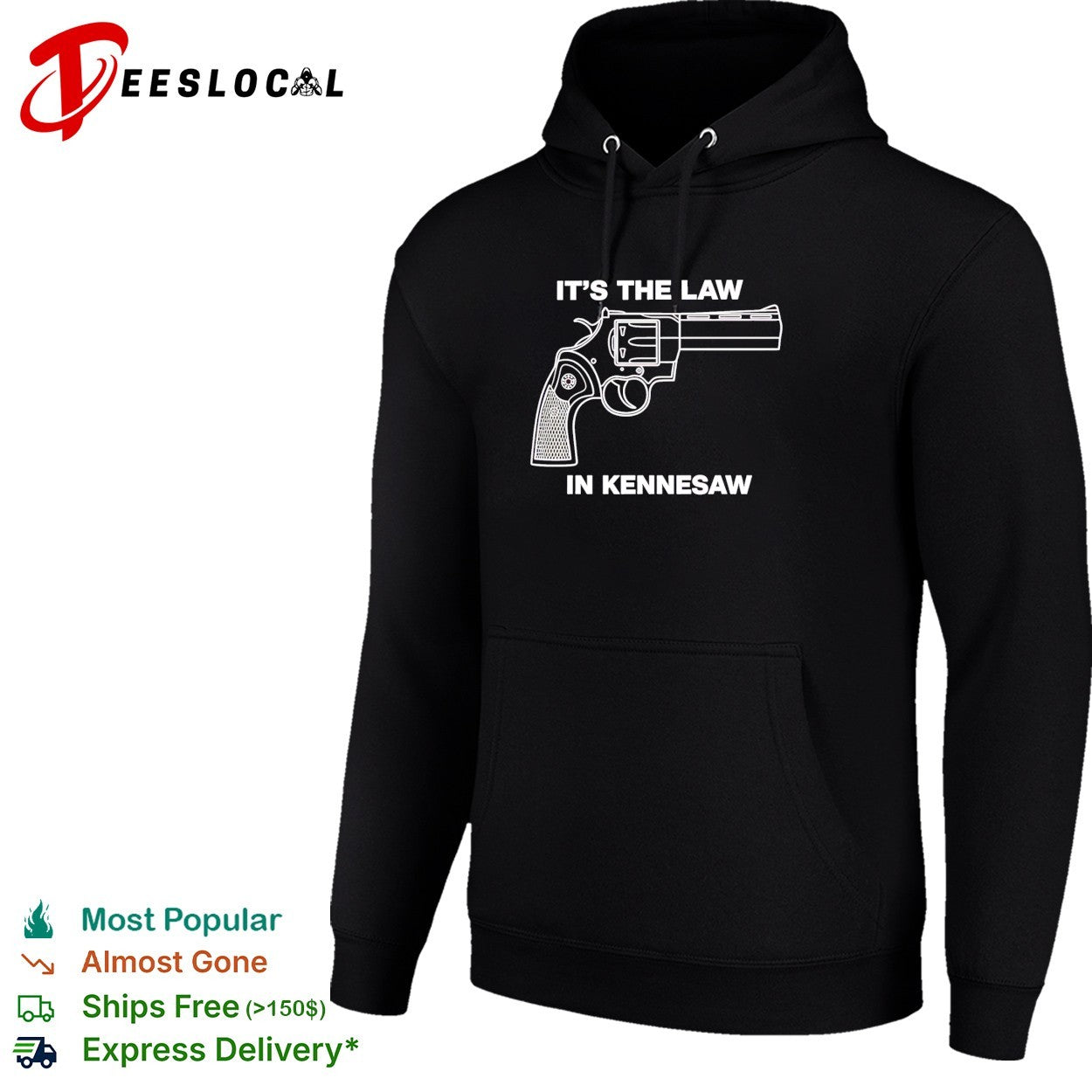 It’s the law in Kennesaw gun revolver shirt
