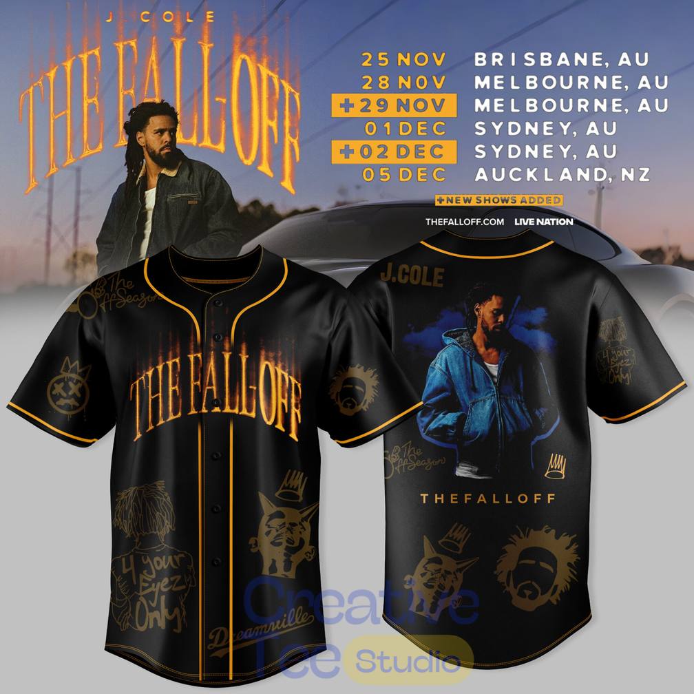 J. Cole The Fall-Off Tour Special Baseball Jersey