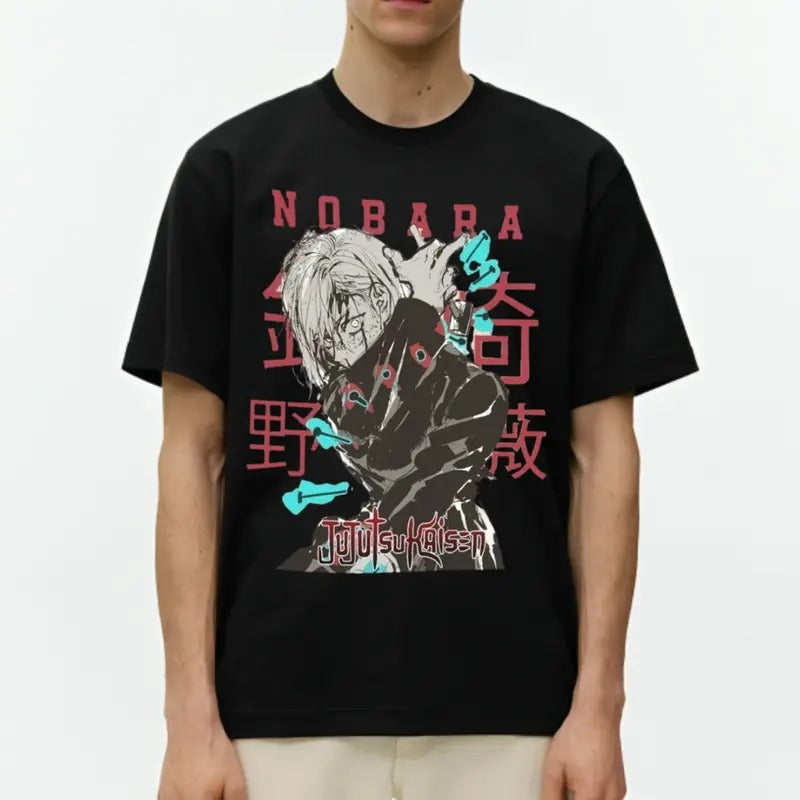 JJK Anime Lover T-shirt & Sweatshirt, Kugisaki Nobara Graphic Tee, Anime & Manga Gifts Cotton Menswear Hoodie