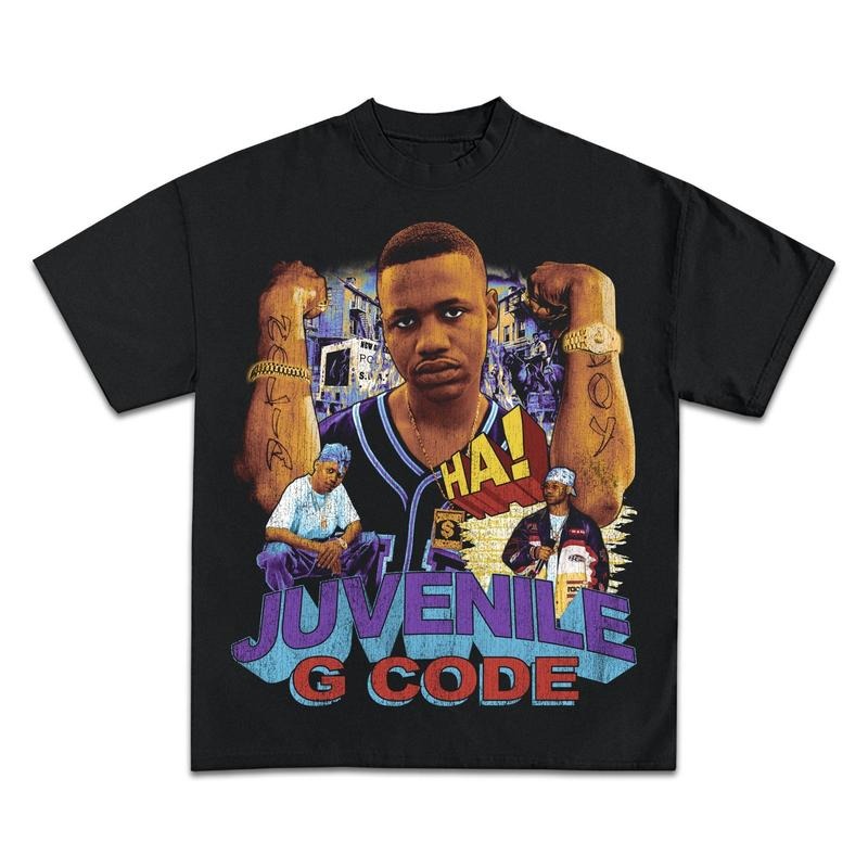 JUVENILE "G-CODE" GRAPHIC T-SHIRT - STREETWEAR Casual Clothing T-Shirt Hoodie, Sweatshirt | PodTeesHub.com