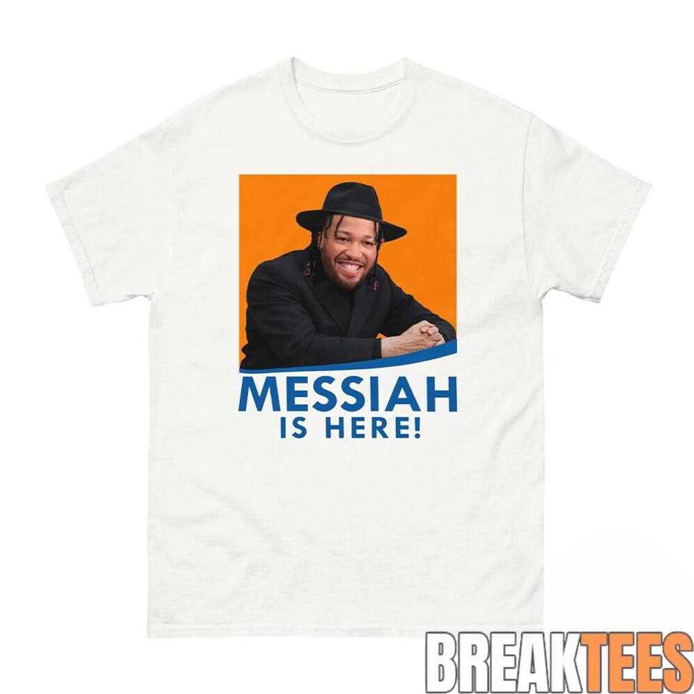 Jalen Brunson ‘Messiah Is Here’ 2026 NBA Finals Game 2 Shirt