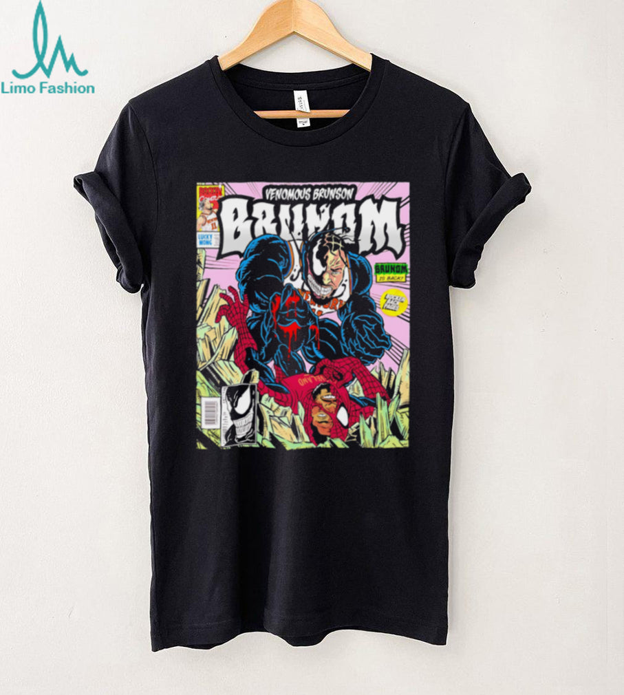 Jalen Brunson Venomous Brunson Comic Style Basketball T Shirt
