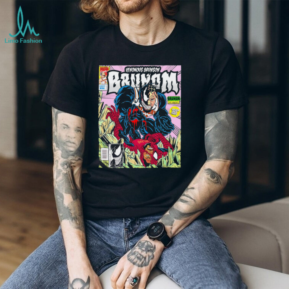 Jalen Brunson Venomous Brunson Comic Style Basketball T Shirt