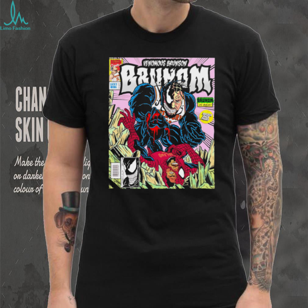 Jalen Brunson Venomous Brunson Comic Style Basketball T Shirt
