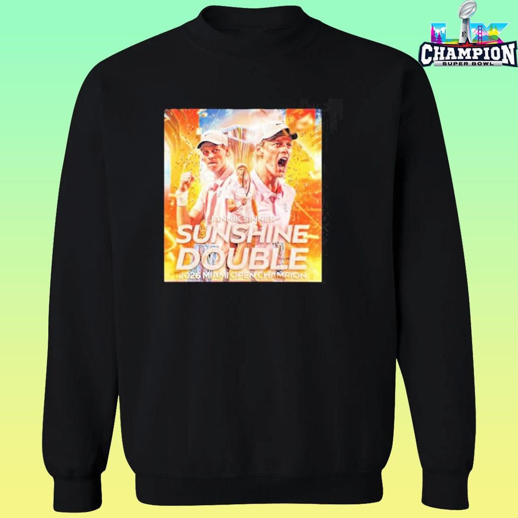Jannik Sinner 2026 Miami Open Champion Double Sunshine Shirt