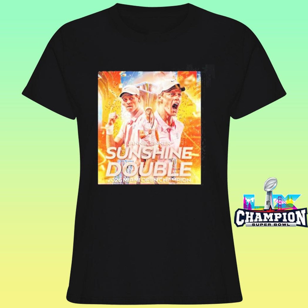 Jannik Sinner 2026 Miami Open Champion Double Sunshine Shirt