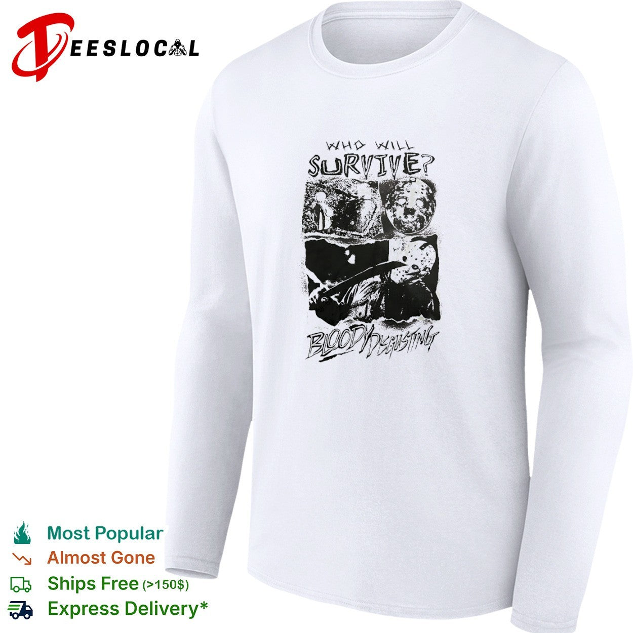 Jason Voorhees Friday the 13th Who Will Survive Bloody Disgusting shirt