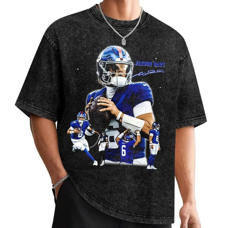 Jaxson Dart Bootleg 90s Football T-Shirt Casual Streetwear Style Gift Menwear Womenwear Tops Hoodie, Sweatshirt
