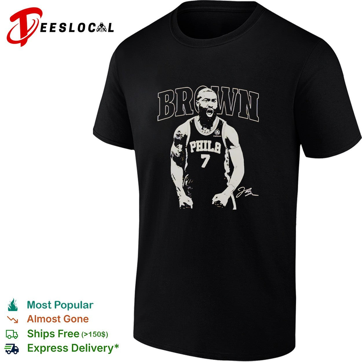 Jaylen Brown number 7 Philadelphia 76ers basketball signature shirt