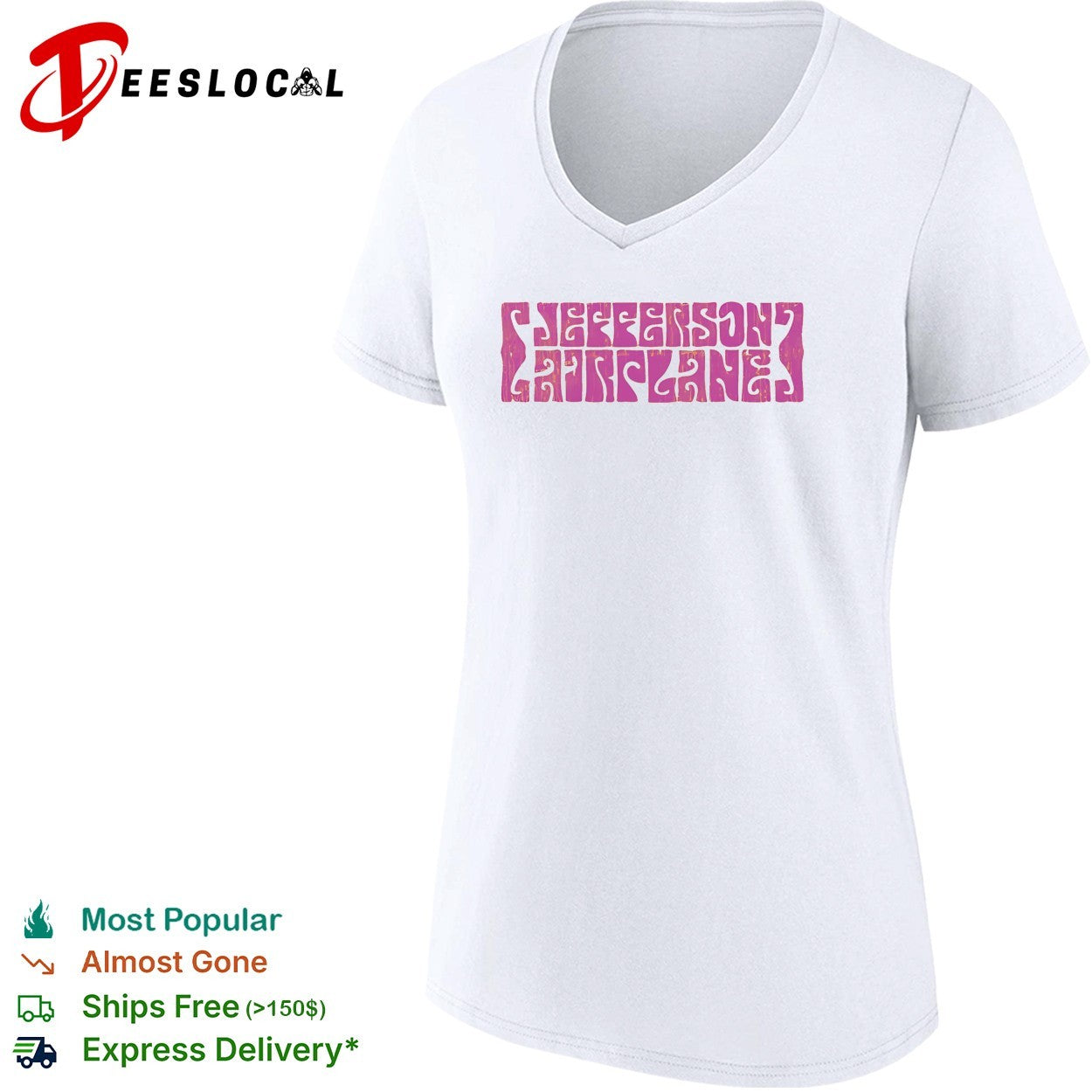 Jefferson Airplane psychedelic logo shirt
