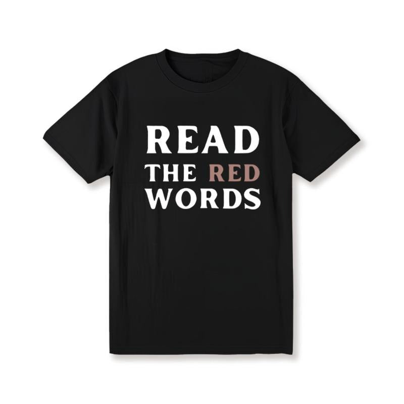 Jen Hamilton Red Words Shirt Stylish Cotton Apparel For Men And Women Hoodie, Sweatshirt | PodTeesHub.com