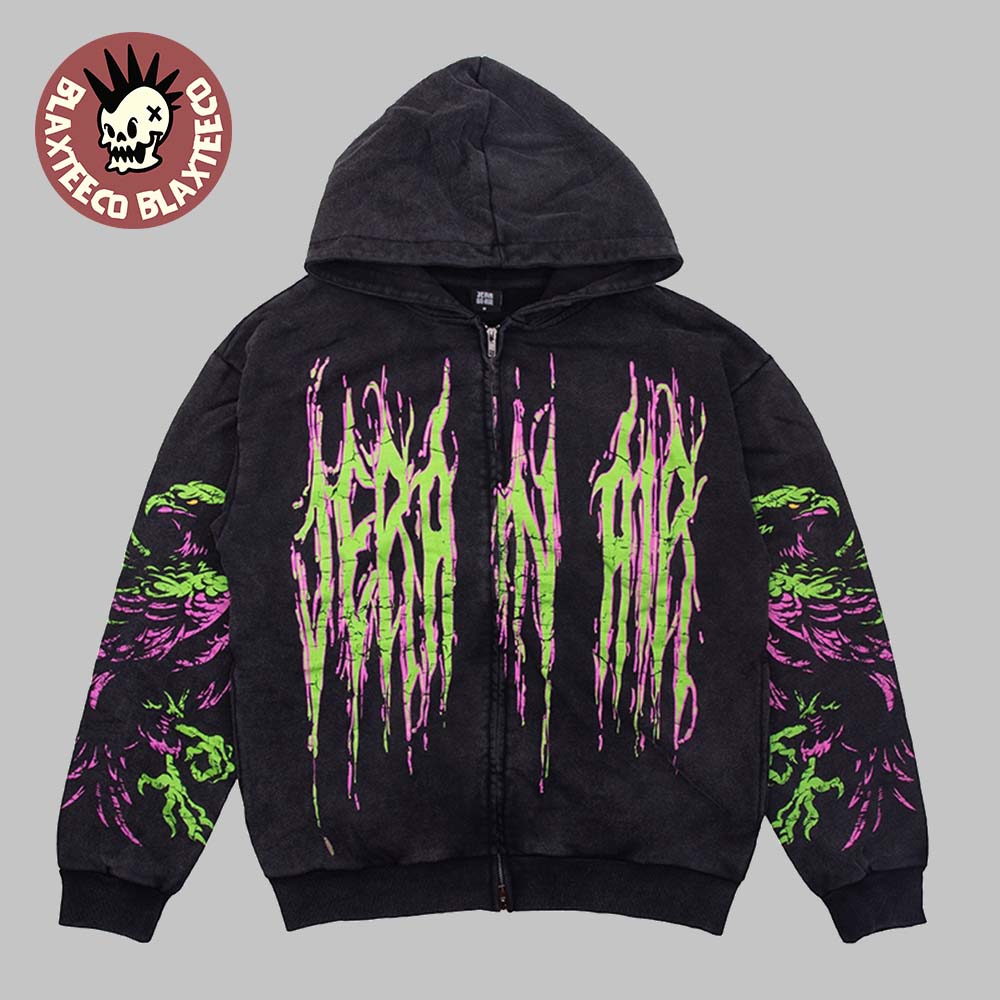 Jera On Air 2026 Festival Merch In Ysselsteyn Netherlands On June 25 26 27 2026 Big Punk Logo Zip Up Hoodie
