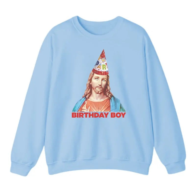 Jesus Birthday Boy Menswear  Sweatshirt - Funny Christmas Design, Perfect White Elephant Gift for Men and Women T-Shirts,...