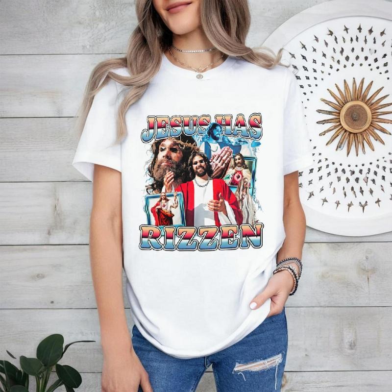 Jesus Has Rizzen God Will Forgive Me Shirt Cotton Graphic Hoodie, Sweatshirt | PodTeesHub.com