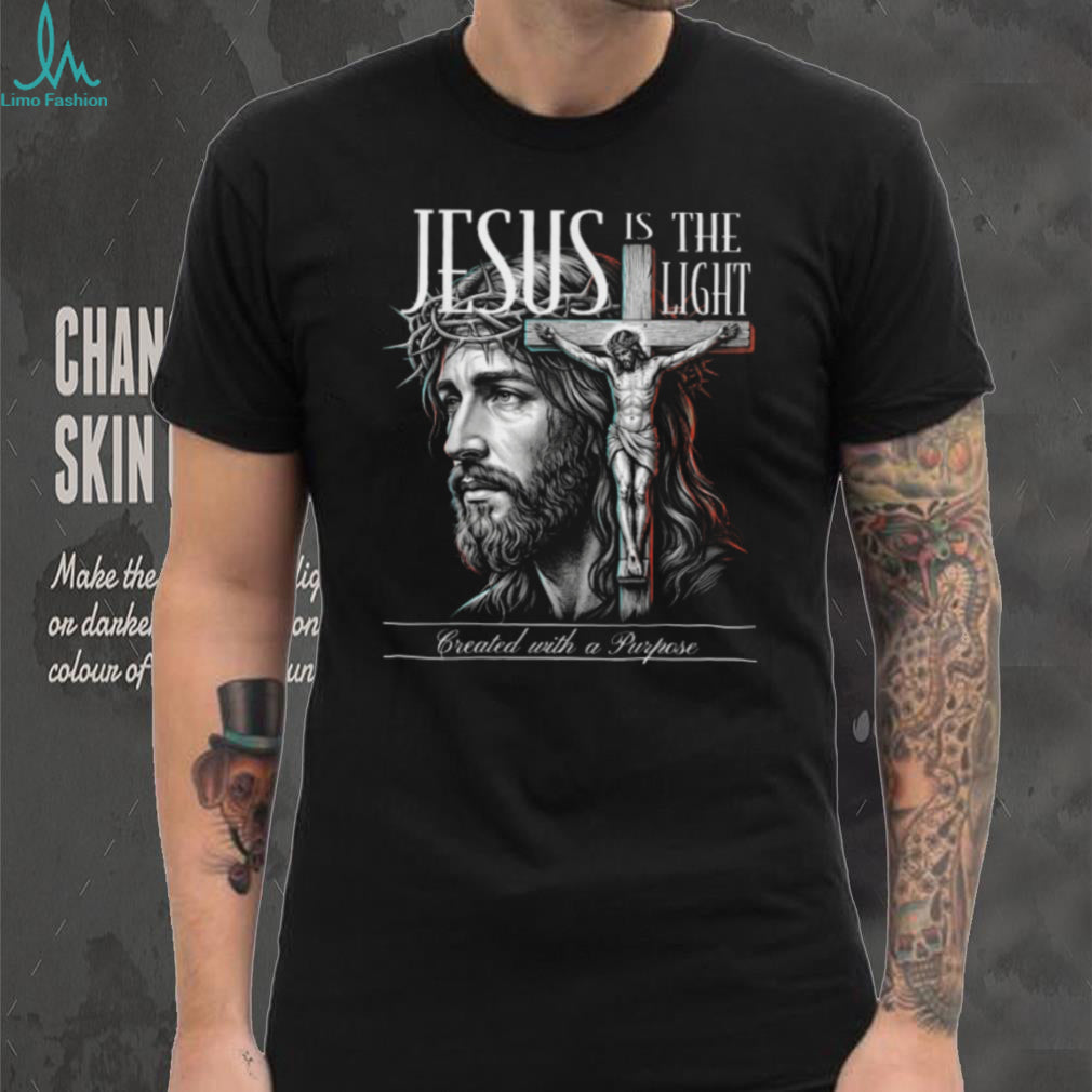 Jesus Is The Light Religious Cross Faith T Shirt