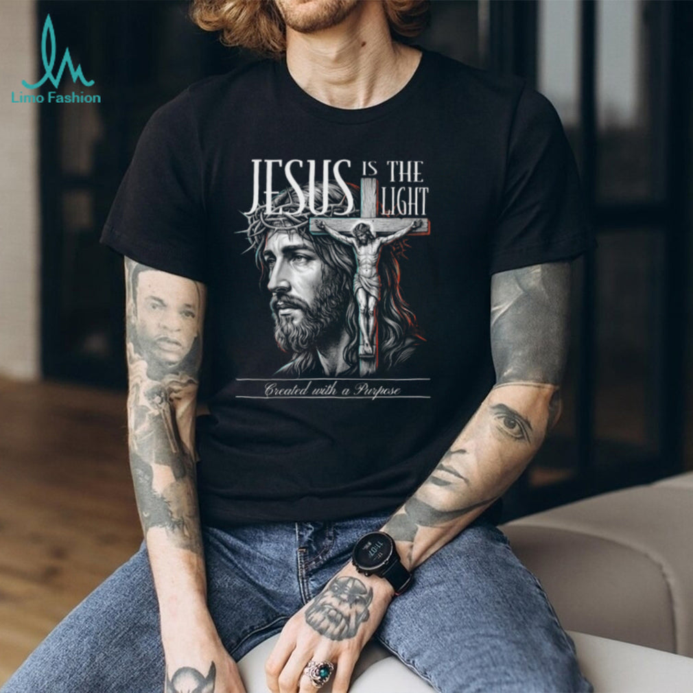 Jesus Is The Light Religious Cross Faith T Shirt