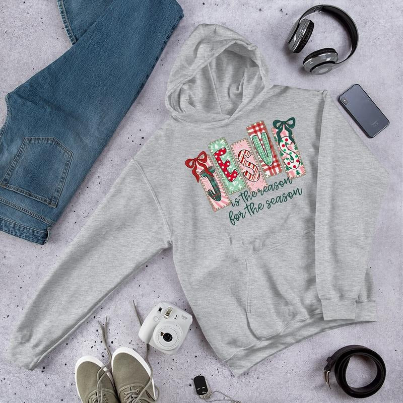 Jesus Is The Reason For The Season Graphic Hoodie T-Shirts, Sweatshirt | PodTeesHub.com
