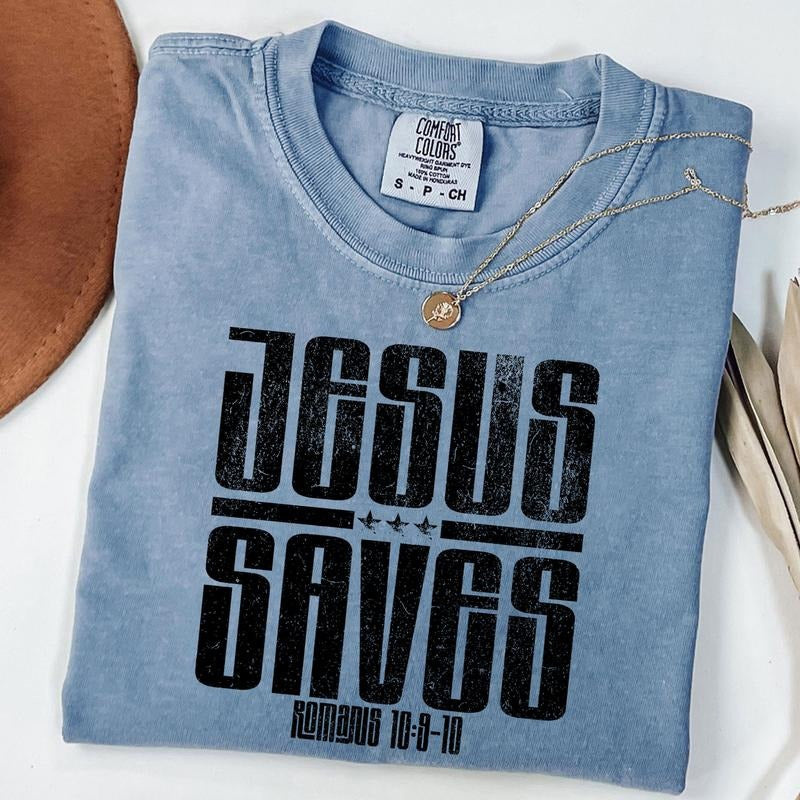 Jesus Saves Shirt, Amen Romans Christian T-Shirt, Retro Bible Verse Tee, Pray Faith Shirt Hoodie, Sweatshirt | PodTeesHub.com