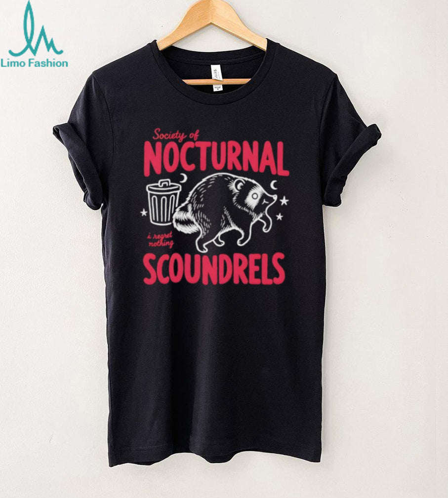 Jimothy Raccoon Seattle Society of Nocturnal Scoundrels I regret nothing shirt