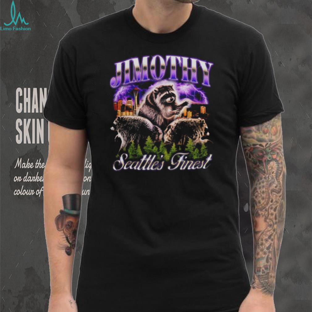 Jimothy Raccoon Seattle’s Finest graphic shirt