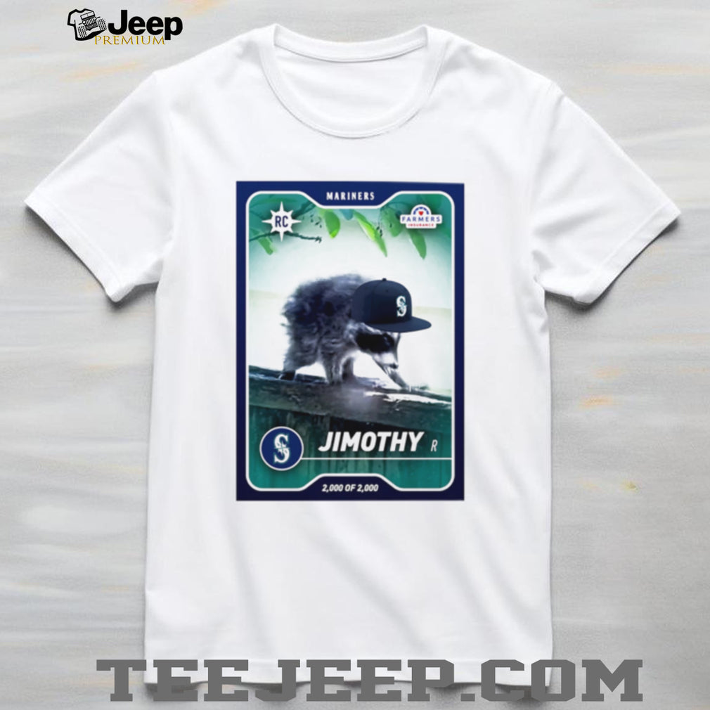 Jimothy Seattle Mariners Rookie Card Raccoon shirt