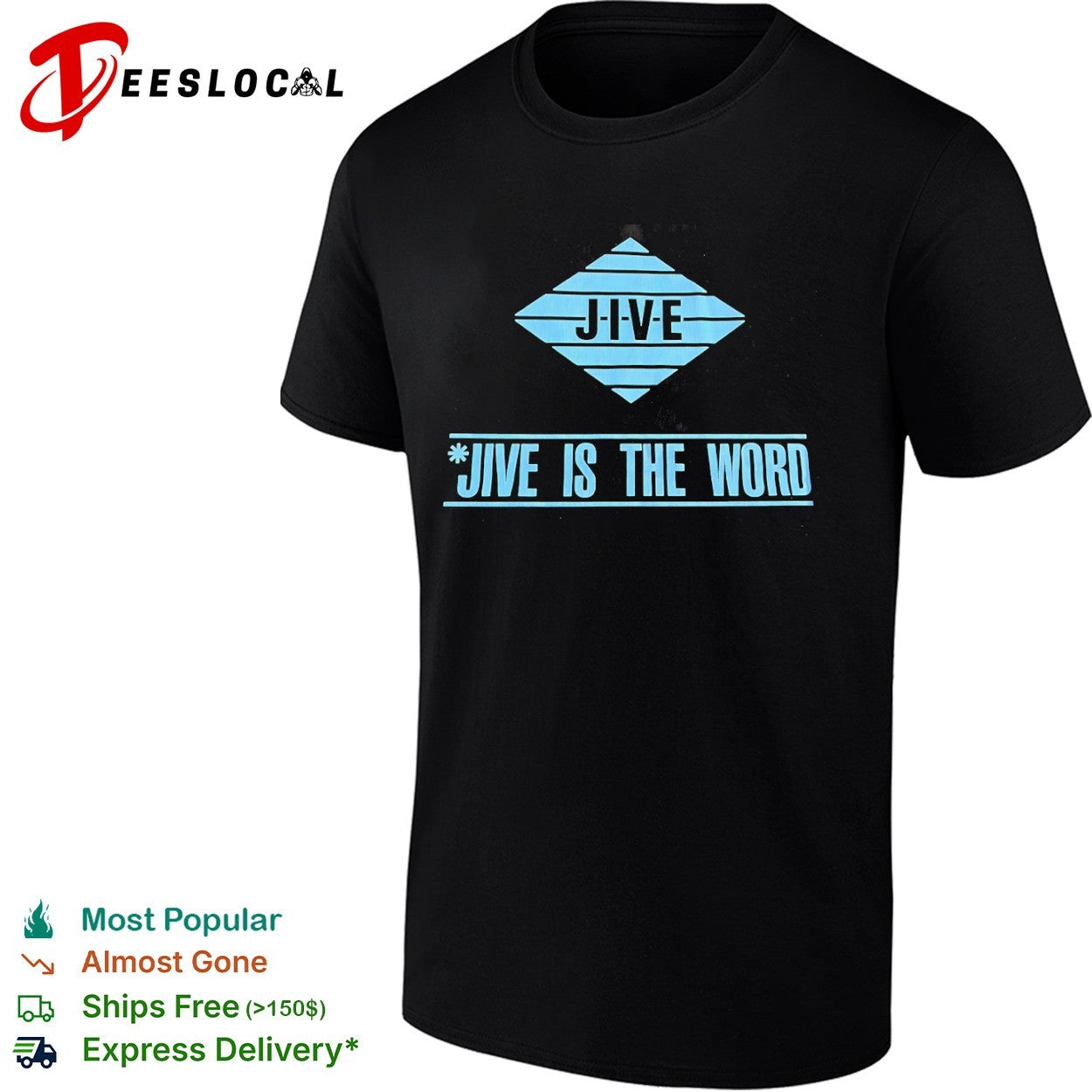 Jive is the word diamond shape emblem music shirt