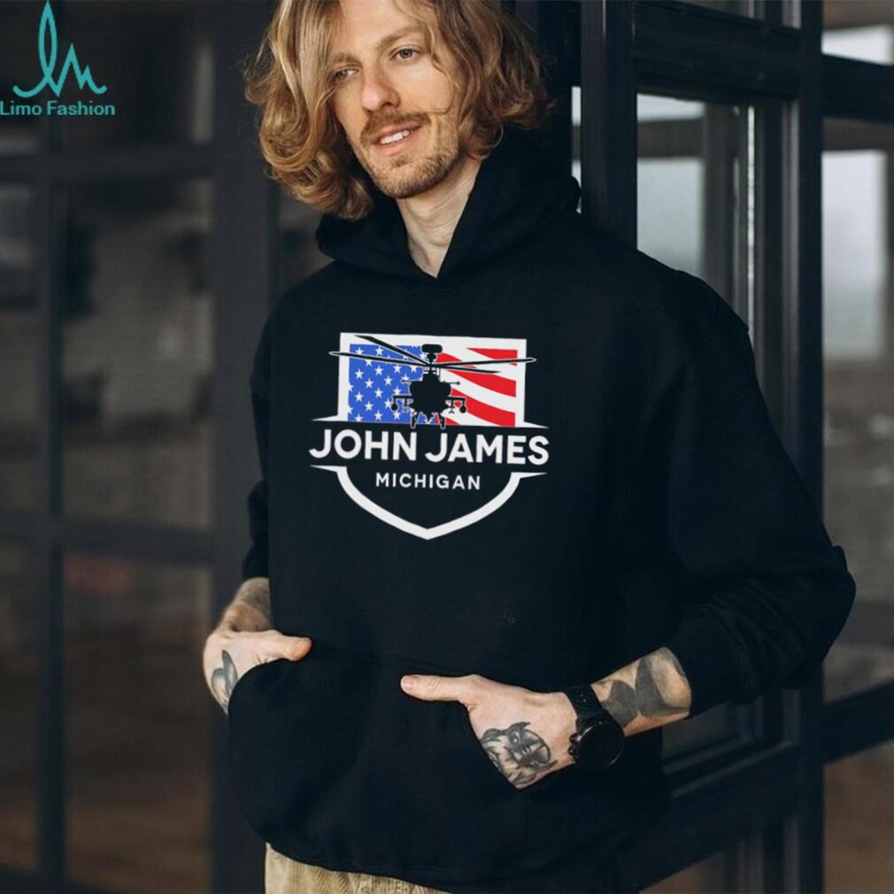 John James Michigan Helicopter Veteran T Shirt