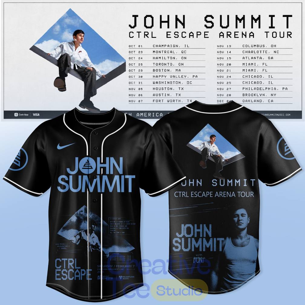 John Summit CTRL ESCAPE Arena Tour 2026 Baseball Jersey